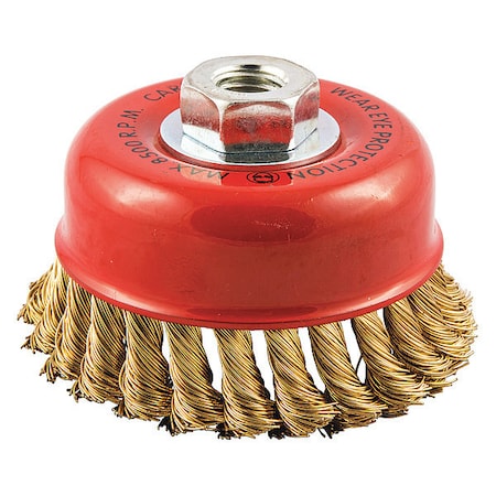 Cup Brush, Wire 0.020" dia., Brass