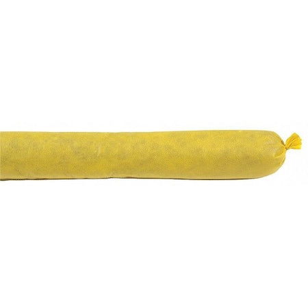Sorbent Sock, 25 gal, 3 in x 8 ft, Biohazard Liquids, Yellow, 15 PK