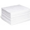 Absorbent Pad, 15 in W x 18 in L, Absorbs 20 gal. per Pkg, Oil, White, Poly Bag, 100PK
