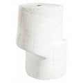 Sorbent Roll, 27 gal, 15 in x 150 ft, Oil, White, Polypropylene