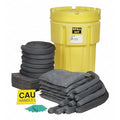 Spill Kit, 50 gal Volume Absorbed per Kit, 65 gal Capacity, Drum, Yellow, 77