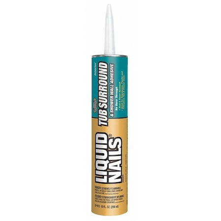 Tub Surround Construction Adhesive, Tub Surround & Shower Wall Series, Tan, 10 oz, Cartridge