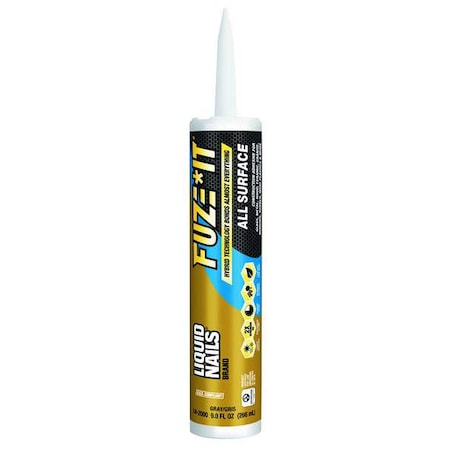 All Purpose Adhesive, Fuze*It Series, Beige Tan, 9 oz, Cartridge
