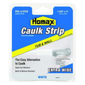 Hybrid Caulking Strip, 1 5/8 in x 11 ft, Box, White, Hybrid Base, Tub & Wall