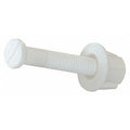Toilet Seat Bolts, Plastic, White