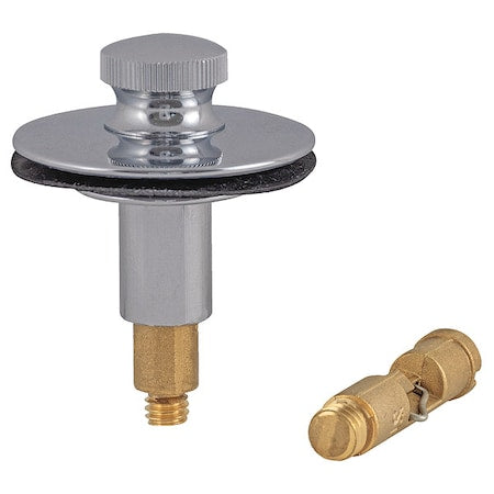 Push and Pull Drain Stopper, Silver