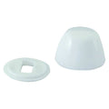 Toilet Bowl Bolt Cap, Plastic, White, PK100