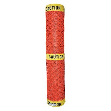 Fence,1-3/4"" x 2"" Mesh,4 ft. H,Yl/OR