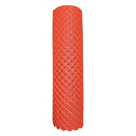 Fence, 2" x 2" Mesh, 4 ft. H, Orange