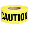 Barricade Tape, Caution, Polyethylene, 4 mil Thickness, 3 in Wide, 1, 000 ft Long, Yellow