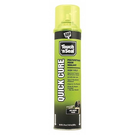Spray Foam Sealant, Straw Application Method 24 oz, Aerosol Can, Beige, 2-3:1 Expansion Ratio