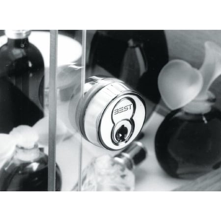 Sliding Door Cylinder, Satin Chrome