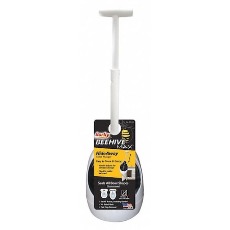 Plunger, 14" Handle L, Plastic Handle