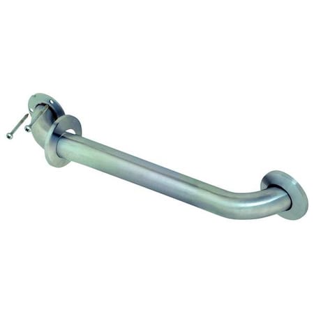 Concealed Wall Mount Grab Bar, 18" L, Stainless Steel, Unfinished