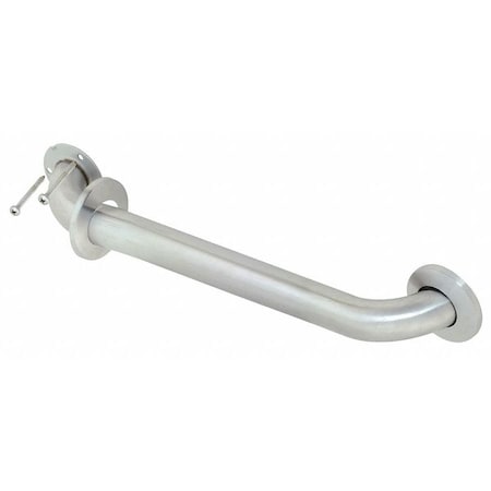 Concealed Wall Mount Grab Bar, 24" L, Stainless Steel, Unfinished