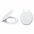 Bidet Toilet Seat With Cover, Wood, Round, White
