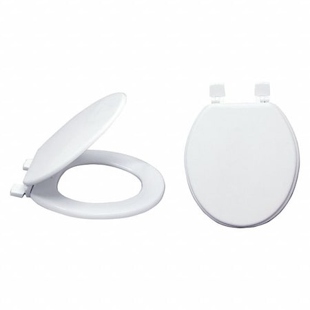 Bidet Toilet Seat With Cover, Wood, Round, White