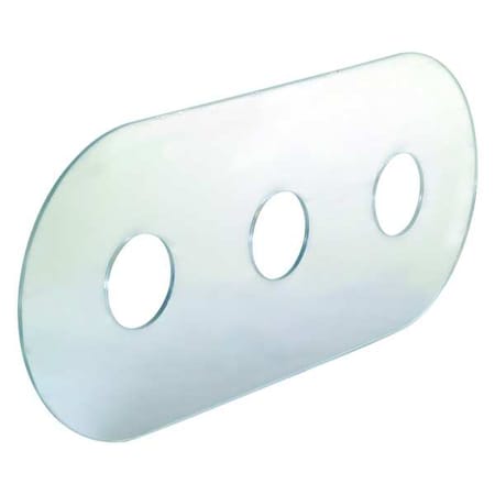 Cover Plate, 14" x 6", Acrylic, Chrome