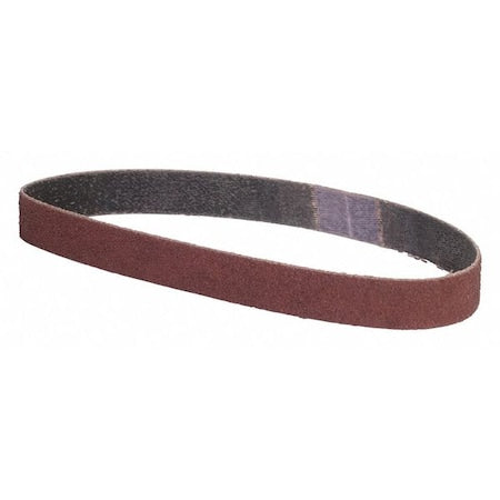 Sanding Belt, 1/2 in W, 12 in L, Coated, Aluminum Oxide, P60 Grit, Coarse, YP0998W, Brown