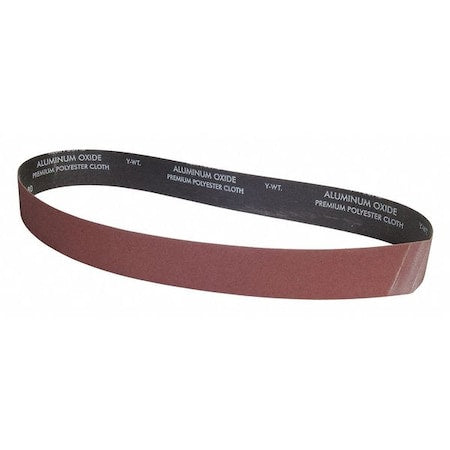 Sanding Belt, 2 in W, 48 in L, Coated, Aluminum Oxide, P80 Grit, Coarse, YP0998W, Brown