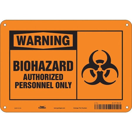 Safety Sign, 7 in Height, 10 in Width, Fiberglass, Vertical Rectangle, English, 447X44