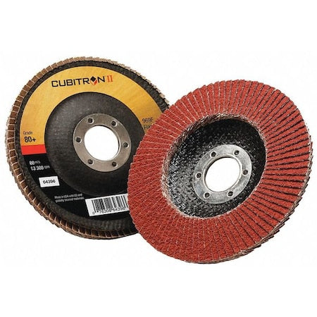 Flap Disc, Type 29, 4-1/2" dia., 80 Grit