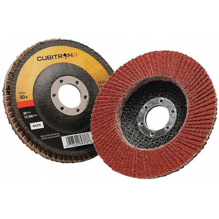 Flap Disc, Type 27, 4-1/2" dia., 40 Grit