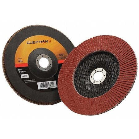 Flap Disc, Type 27, 7" dia., 40 Grit