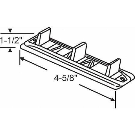 Door Floor Guide, Nylon/Steel, 4-5/8"L, PK4