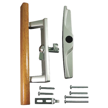 Handle Set, Wood/Zinc, 9" L x 4-1/2" H