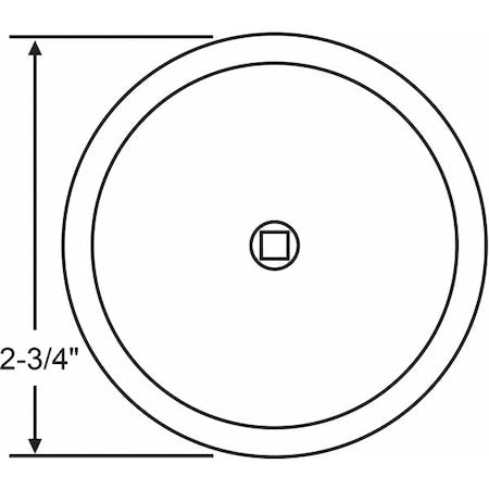 Back Plate, 2-3/4" W, Polished Brass