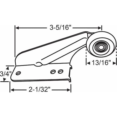 Drawer Track Roller, Conventional Closure