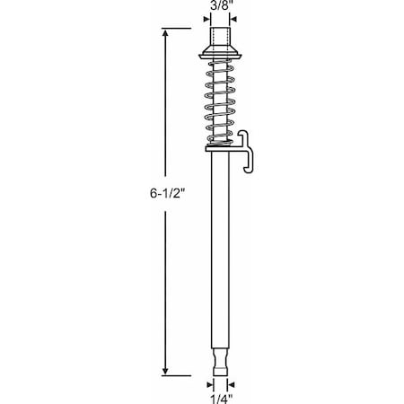 Door Pin, Steel, 6-1/2"L