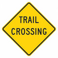 Trail Crossing Traffic Sign, 12 in H, 12 in W, Aluminum, Diamond, English, T1-1616-EG_12x12