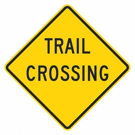 Trail Crossing Traffic Sign, 12 in H, 12 in W, Aluminum, Diamond, English, T1-1616-EG_12x12