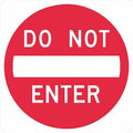 Do Not Enter Traffic Sign, 12 in H, 12 in W, Aluminum, Square, English, T1-1105-EG_12x12