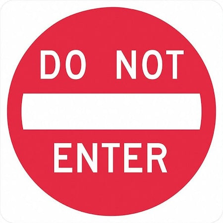 Do Not Enter Traffic Sign, 12 in H, 12 in W, Aluminum, Square, English, T1-1105-EG_12x12