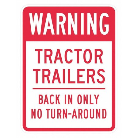 No Trucks Traffic Sign, 18 in H, 12 in W, Aluminum, Vertical Rectangle, English, T1-1447-EG_12x18