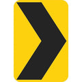 Chevron Symbol Traffic Sign, 24 in H, 18 in W, Aluminum, Vertical , No Text, T1-1218-EG_18x24