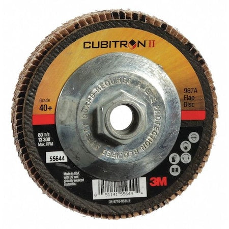 Flap Disc, Type 29, 4-1/2" dia., 40 Grit