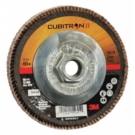 Flap Disc, Type 29, 4-1/2" dia., 60 Grit