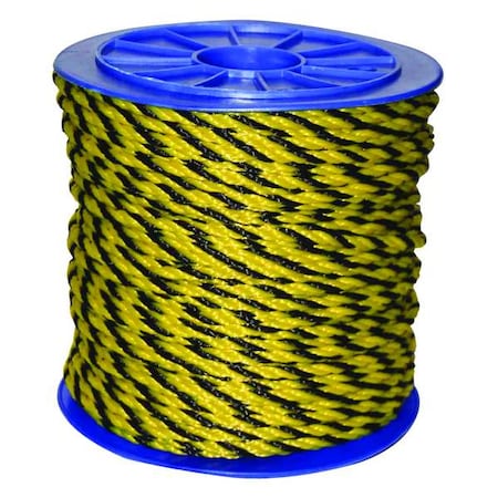 Rope, 300ft, Blk/Yllw, 2600lb., Polyprpylne