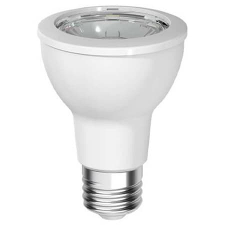 7 W, Compact LED Bulb, White, PAR20, 3000K Temp. Clear, Dimmable