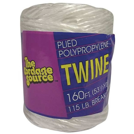Rope, 160ft, White, 20lb., Polyprpylne
