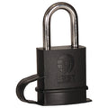 Keyed Padlock, Coreless, Long Shackle, Rectangular Brass Body, Stainless Steel Shackle, 7/8 in W