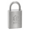 Padlock, Coreless, Standard Shackle, Rectangular Zinc Alloy Body, Stainless Steel Shackle, 7/8 in W