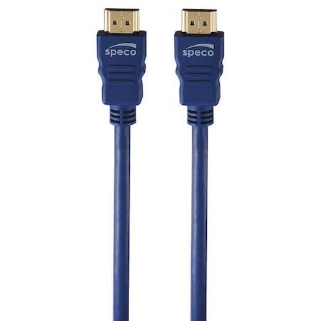 HDMI Cable, 50 ft. L, Blue, Triple SHLD