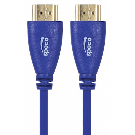 HDMI Cable, 3 ft. L, Blue, Dual SHLD