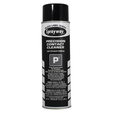Sprayway Contact Cleaner For Electrical Contact, 13.50 fl oz, Aerosol Spray, Flammable