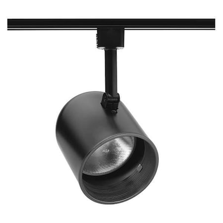 Track Light Head,Cylinder,Blk/Blk,4.5in